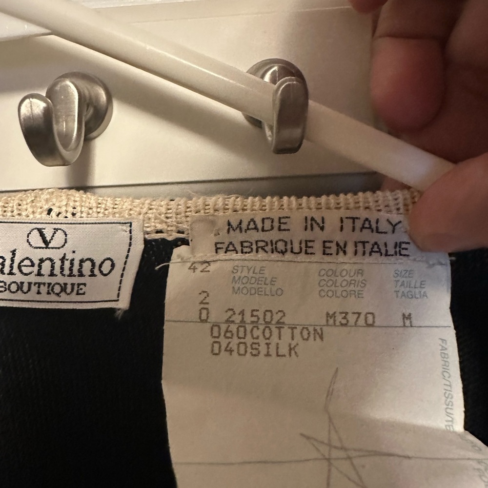 Valentino Black Cardigan with White Trim - Picture 7 of 9